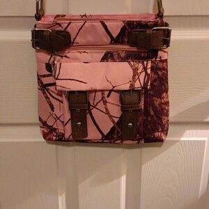 Pink camouflage crossbody